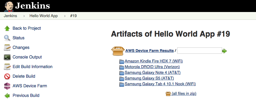 
                    Integration with Jenkins CI test artifacts
                