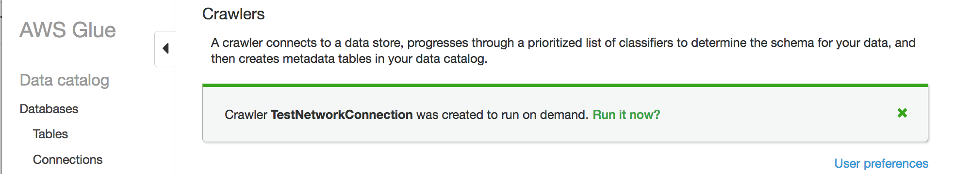 
                    Running your crawler on demand.
                