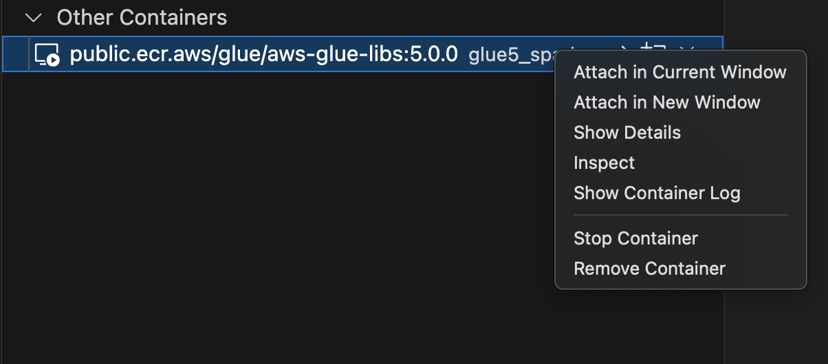 When right-click, a window with the option to Attach in Current Window is presented.