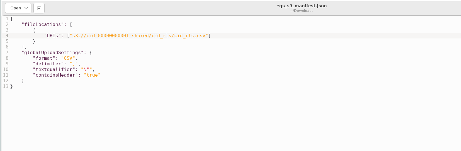 QuickSight dataset screen with dataset navigation and new dataset button highlighted