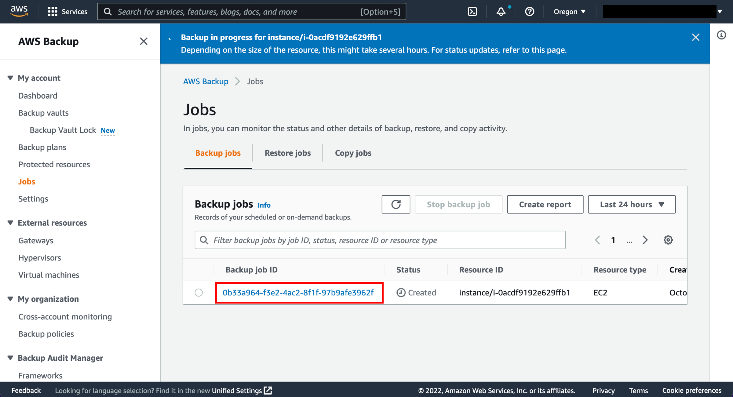 The configuration settings interface.