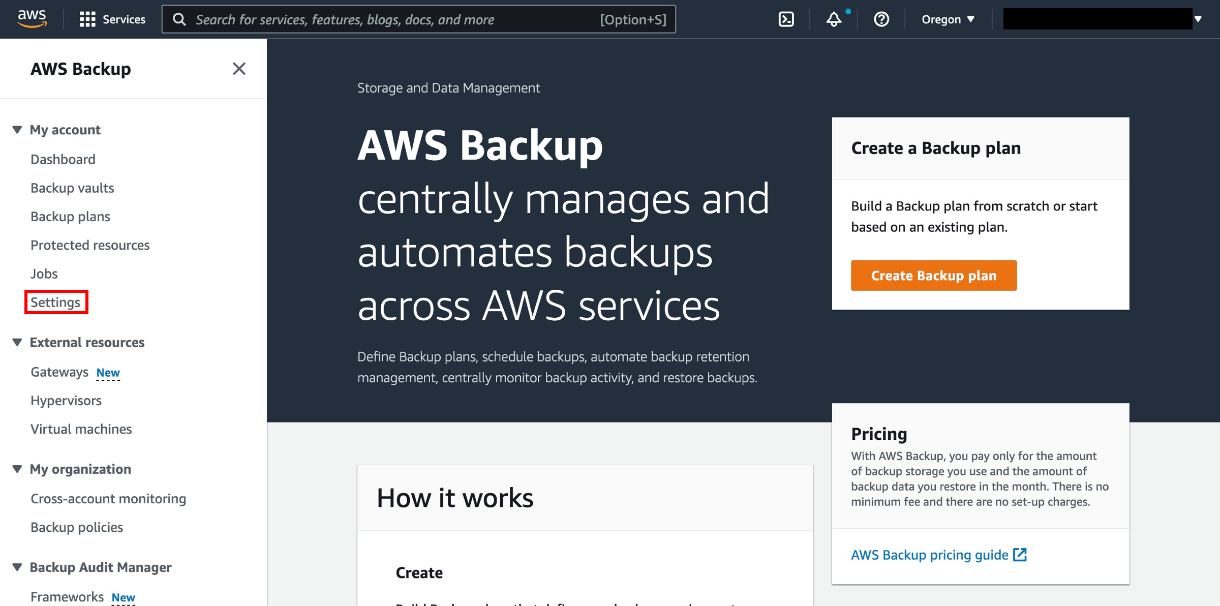 The service configuration interface.
