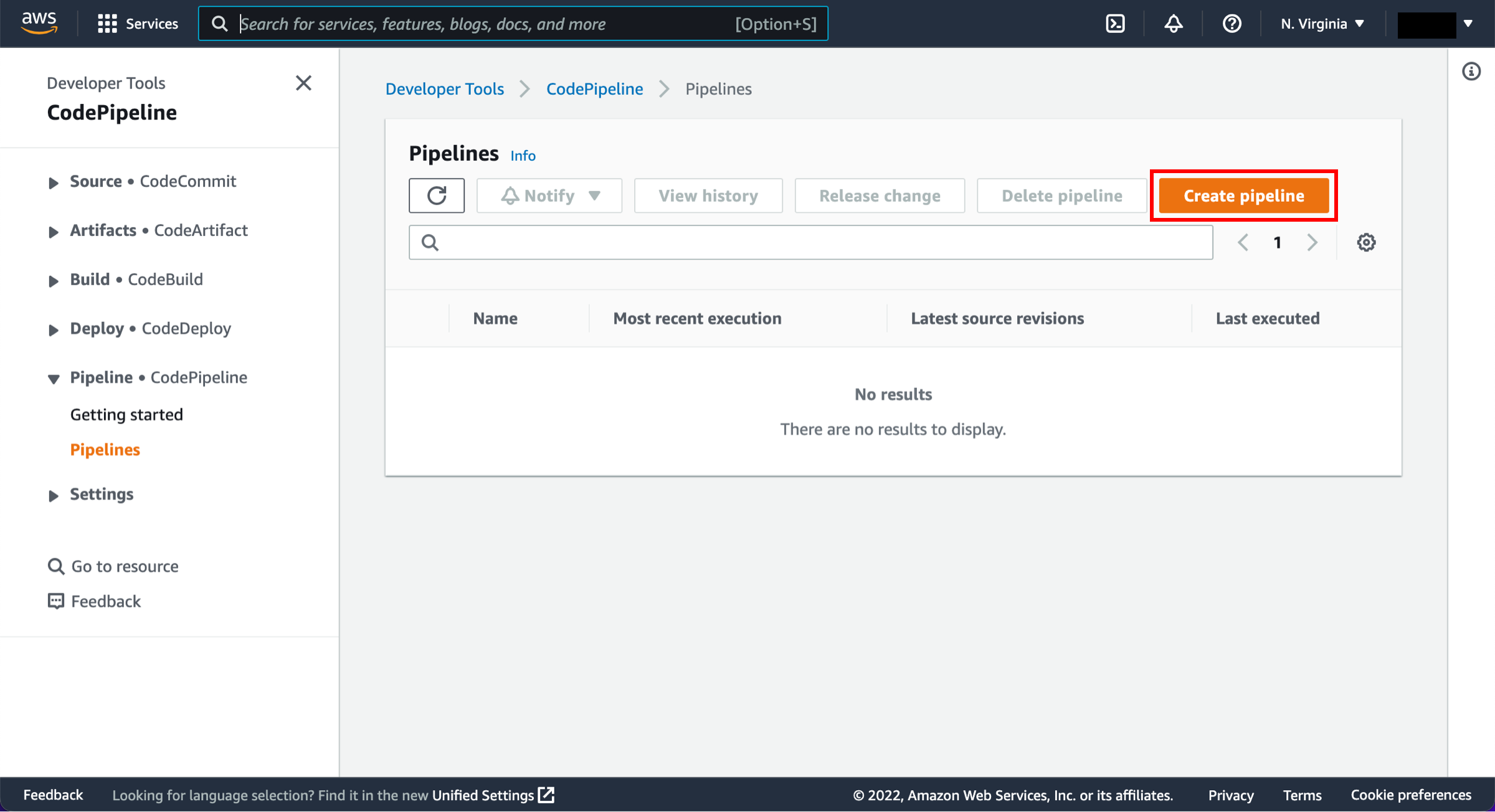 The resource creation interface.