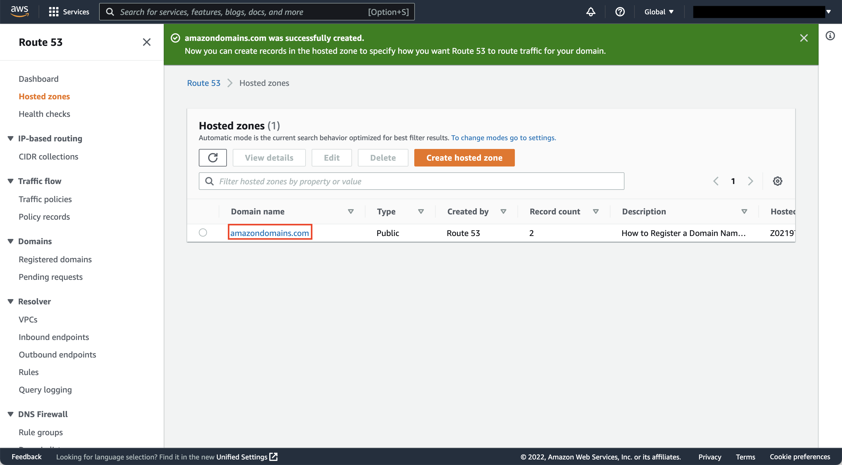The selection interface.