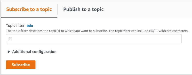 
                            The subscribe to a topic tab.
                        
