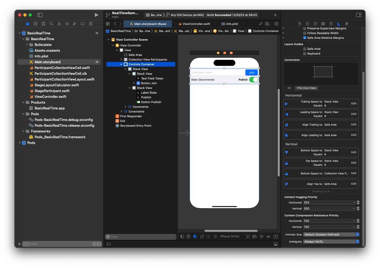 Customize iOS Controls Container view.