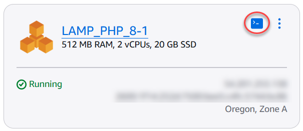 Launching and configuring a LAMP instance in Lightsail.