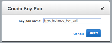 
            Create key pairs in the Amazon EC2 console.
          