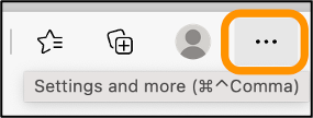 Microsoft Edge settings and more menu.