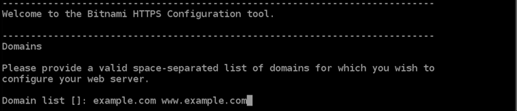 
                        Entering the primary and alternate domain names
                    