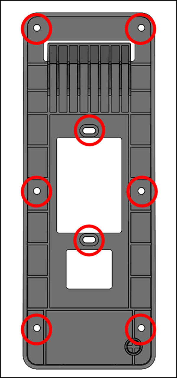 Systems Manager Wall mount with screw holes.