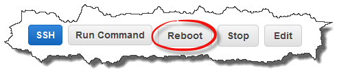 Reboot button on Instances page
