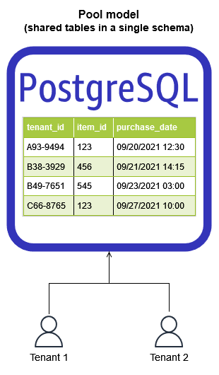 
          SaaS PostgreSQL pool model
        