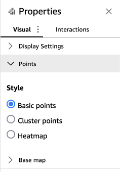 The formatting pane for maps.