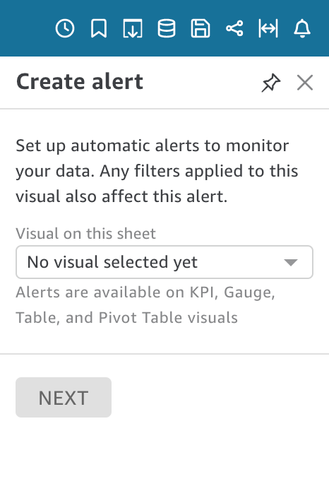 
					        The Create alert menu.
					    