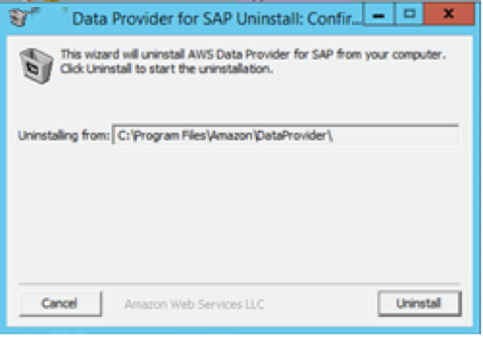 
                Uninstalling the AWS Data Provider for SAP on Windows
              