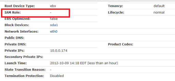 
            Verifying the IAM role for an EC2 instance
          