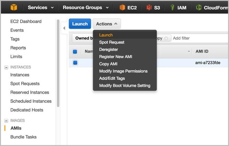 
          Restoring an AMI snapshot
        