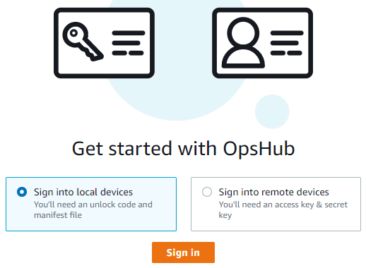 
                            Get started with AWS OpsHub page
                        