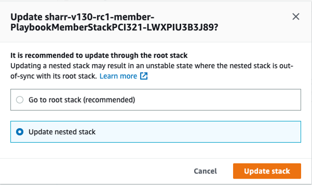 
               Update nested stack 
            