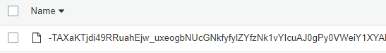 Amazon S3 object labeled with a randomized alpha-numeric name.
