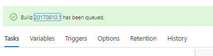 Save and Queue the Build