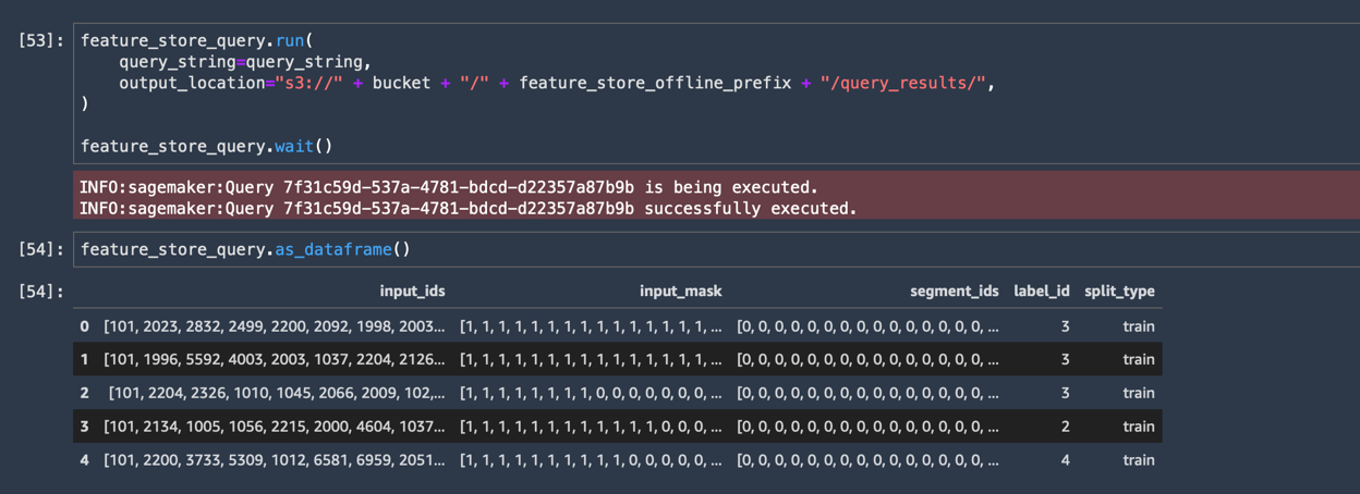 A screenshot of the Feature Store with BERT embeddings ready for reuse across the organization .
