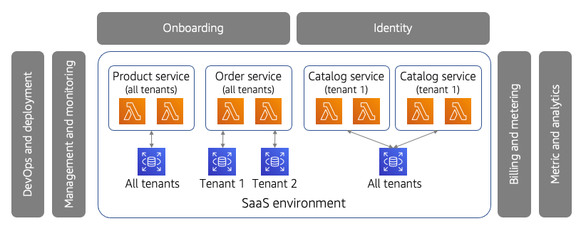 
      A diagram depciting SaaS and multi-tenancy .
    
