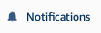 Bell icon representing notifications in a user interface.