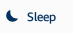 Icon representing sleep or night mode, showing a crescent moon symbol.