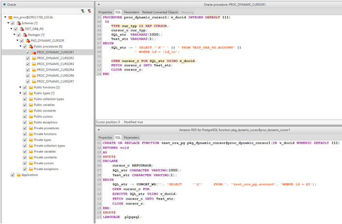 Conversione Dynamic SQL