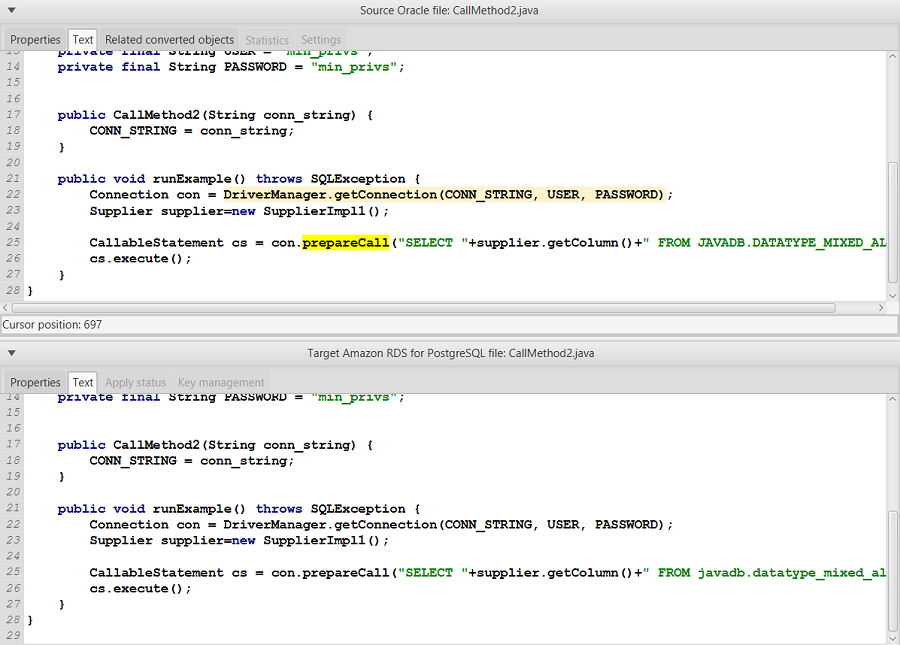 Codice SQL da analizzare