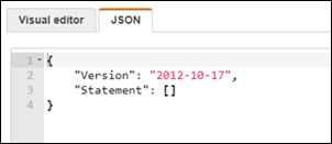 
            Scheda JSON nella console IAM.
          