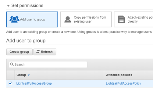 
            Aggiungi un utente a un gruppo nella console IAM.
          
