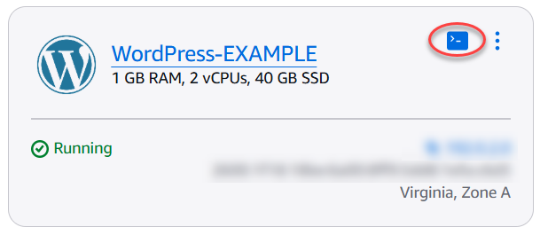 Aprire il client SSH basato su browser con la connessione rapida.