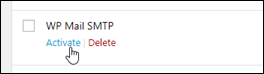 
            Plugin SMTP WP Mail nel pannello di controllo WordPress.
          