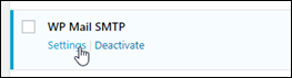 
            Plugin SMTP WP Mail nel pannello di controllo WordPress.
          