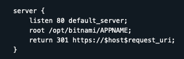 File di configurazione del blocco del server applicazioni.