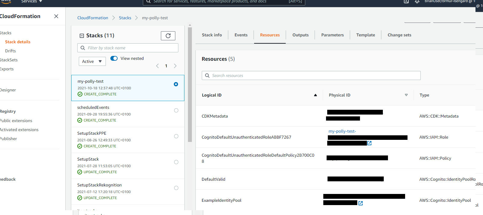 AWS CloudFormation risorse