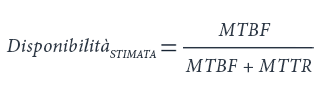 $$\text{Avail}_{\text{EST}} = \frac{\text{MTBF}}{MTBF + MTTR}$$