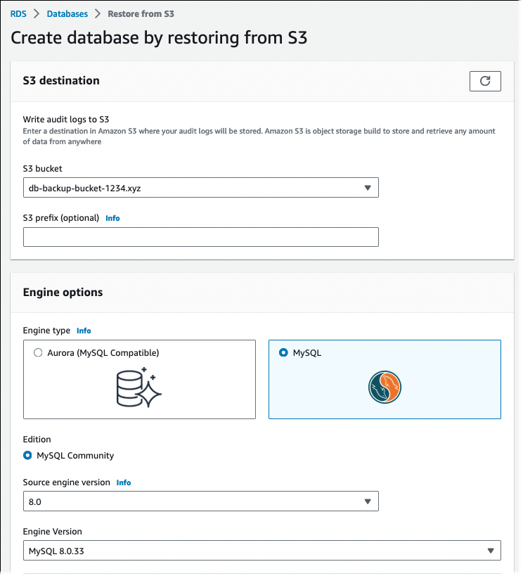 Amazon Rds Mysql Db インスタンスへのバックアップの復元 Amazon Relational Database Service