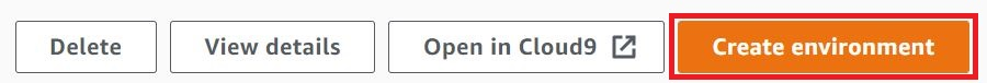 
                     [Open in Cloud9] (Cloud9 で開く) ボタンを使用して環境を選択する
                  
