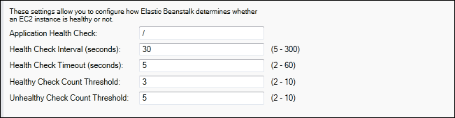 Elastic Beanstalk の Elastic Load Balancing の設定 - ヘルスチェック