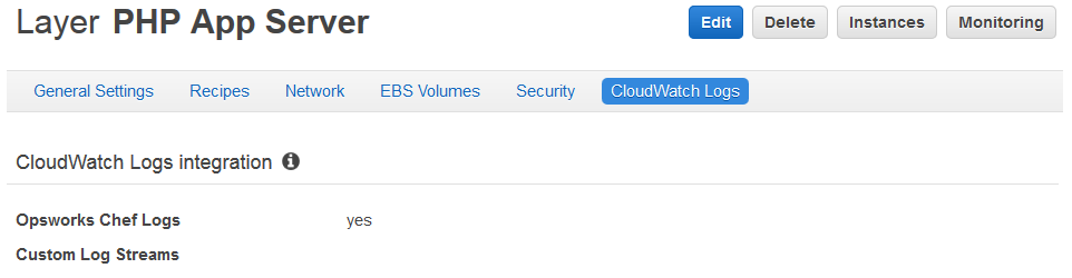 
                        CloudWatch Logs は有効です
                    