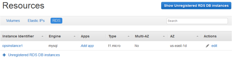 RDS instances table with one instance listed. (AI generated)