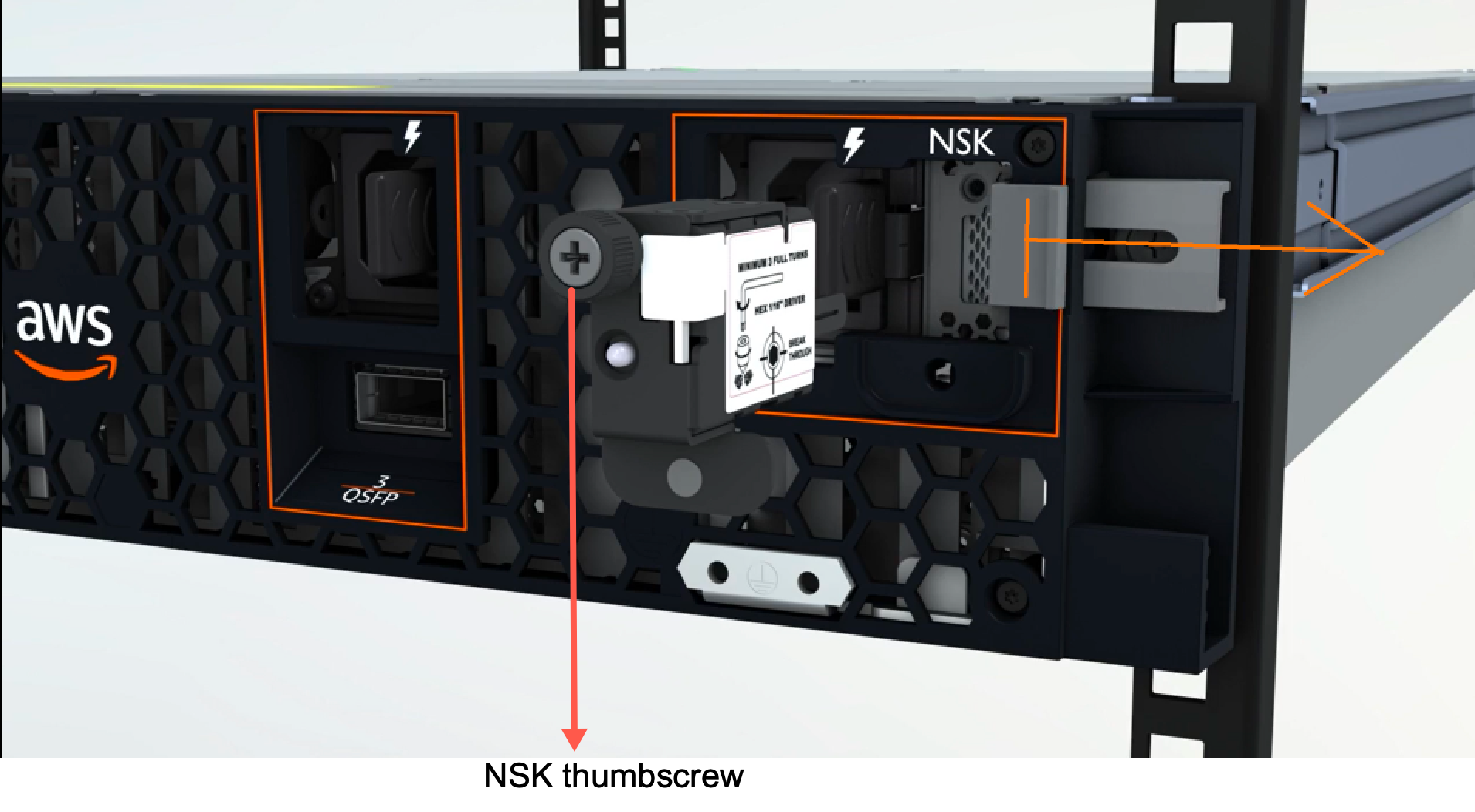 親指ネジの位置を示した NSK の画像。