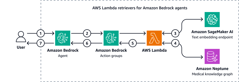 Amazon Bedrock エージェントと Amazon Neptune の統合。