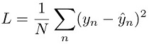 
                二乗損失の方程式のイメージ。
            
