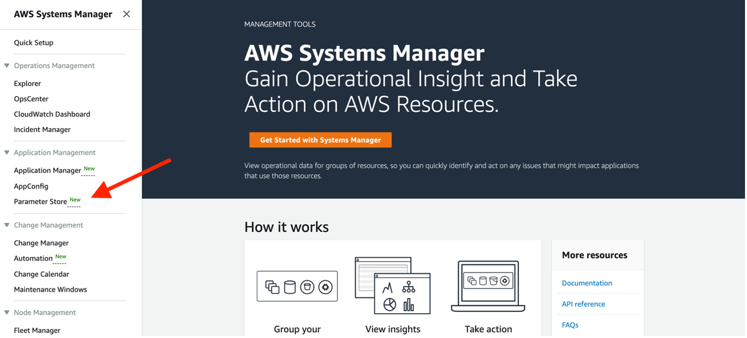 ステップ 4b. Systems Manager パラメータストア (OU) を更新