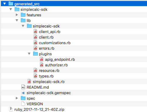 
                    다운로드한 Ruby SDK 파일을 Ruby 모듈에 압축 해제
                